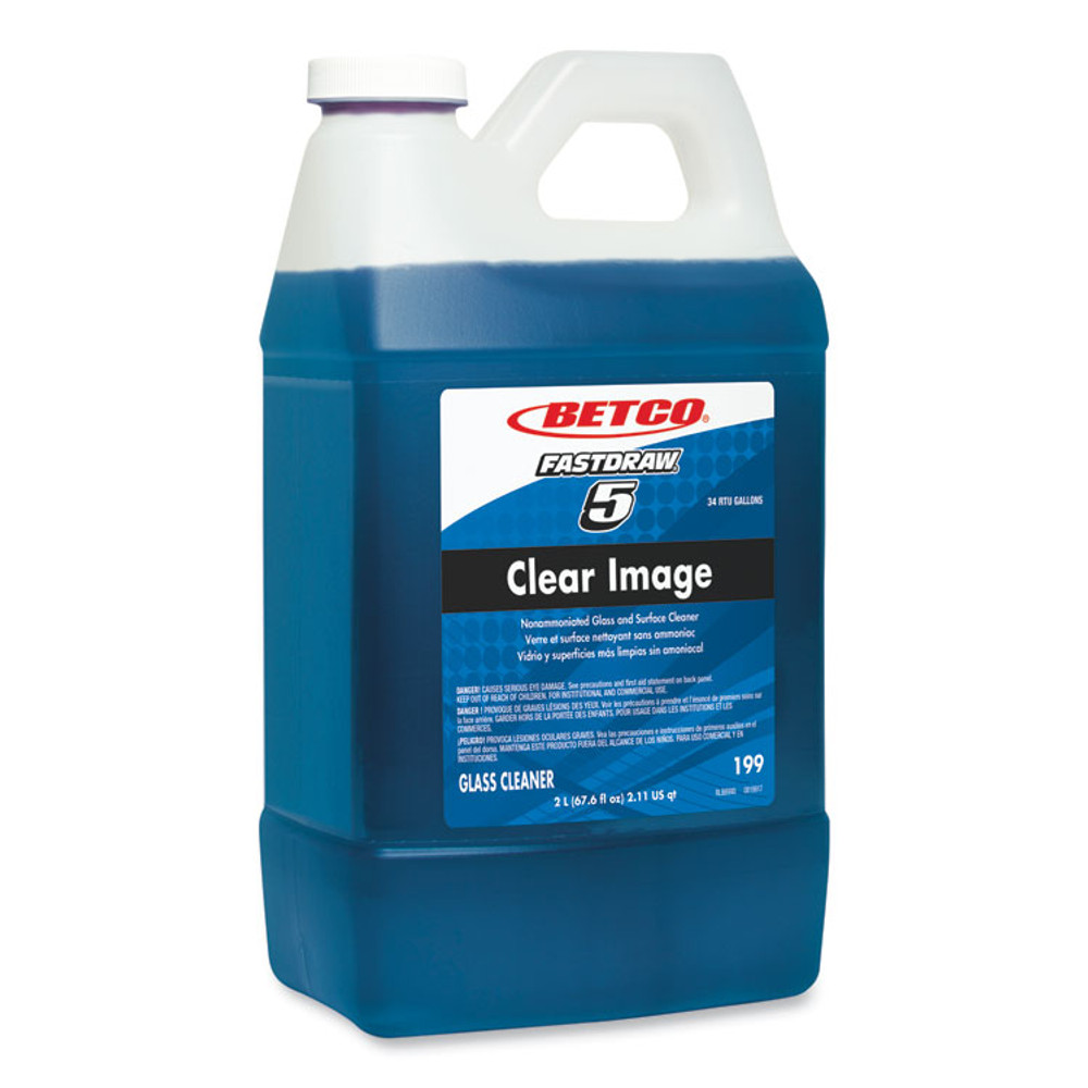 BETCO CORPORATION 1994700 Clear Image FastDraw Glass and Surface Cleaner, Rain Fresh Scent, 67.6 oz Bottle, 4/Carton