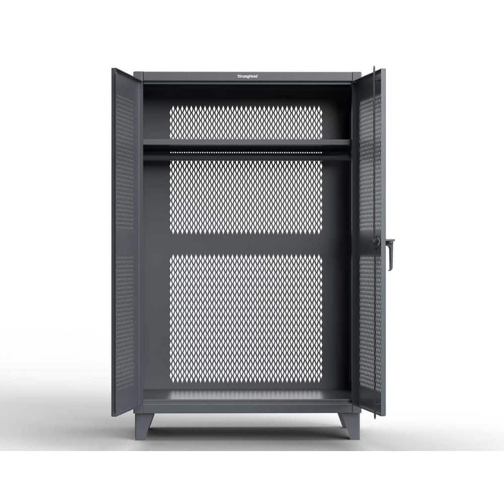 Strong Hold 56-VBS-241WR Storage Cabinets; Cabinet Type: Wardrobe ; Cabinet Material: Steel ; Width (Inch): 60in ; Depth (Inch): 24in ; Cabinet Door Style: Ventilated ; Height (Inch): 78in