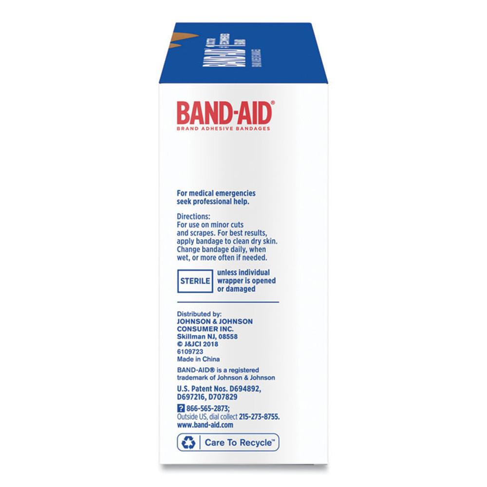 JOHNSON & JOHNSON BAND-AID® 11507800 Flexible Fabric Adhesive Bandages, Assorted, 100/Box