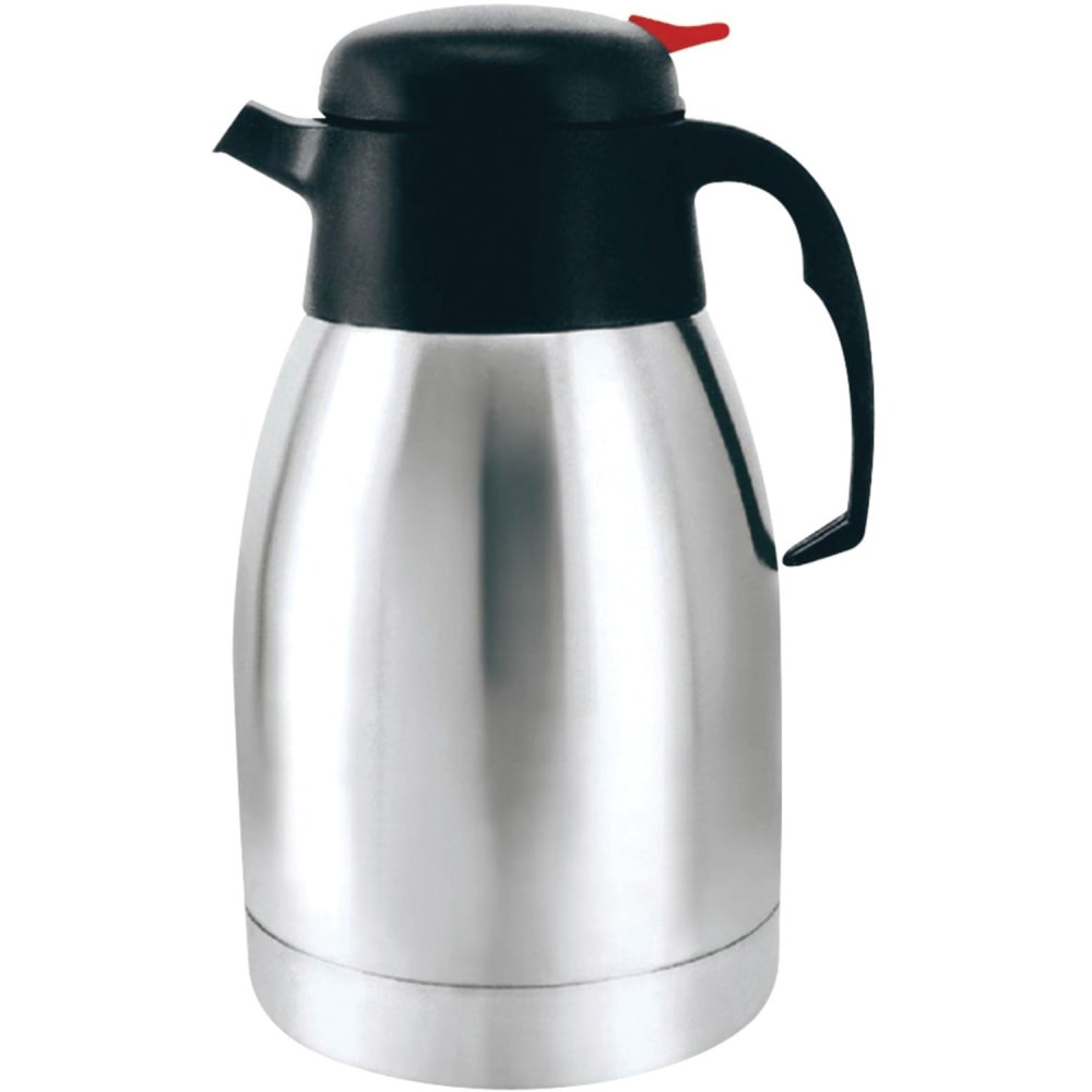 High Quality Stainless Steel <br /> Vaccum Insulated <br /> Keeps your beverages Hot or Cold for hours <br /> Easy Push and Pour <br /> Great for School, Office, and Travel