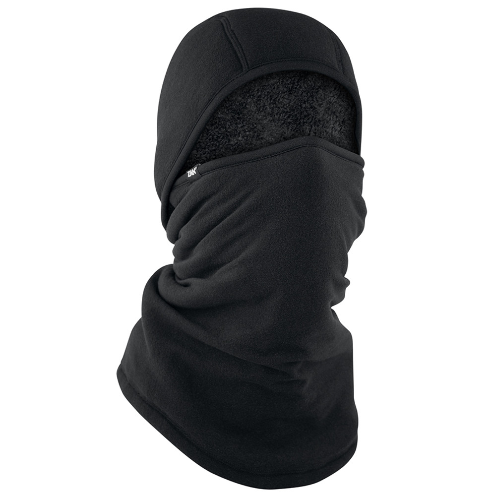 Zan Headgear WBLH114 Zan Balaclava SportFlex Series High Pile Fleece Black