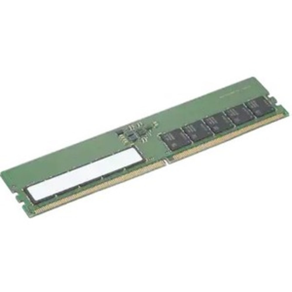 The Lenovo 16GB DDR5 4800MHz UDIMM Memory upgrades the standard memory capacity in select PCs, improving performance and enhancing the PC's ability to run more programs simultaneously.