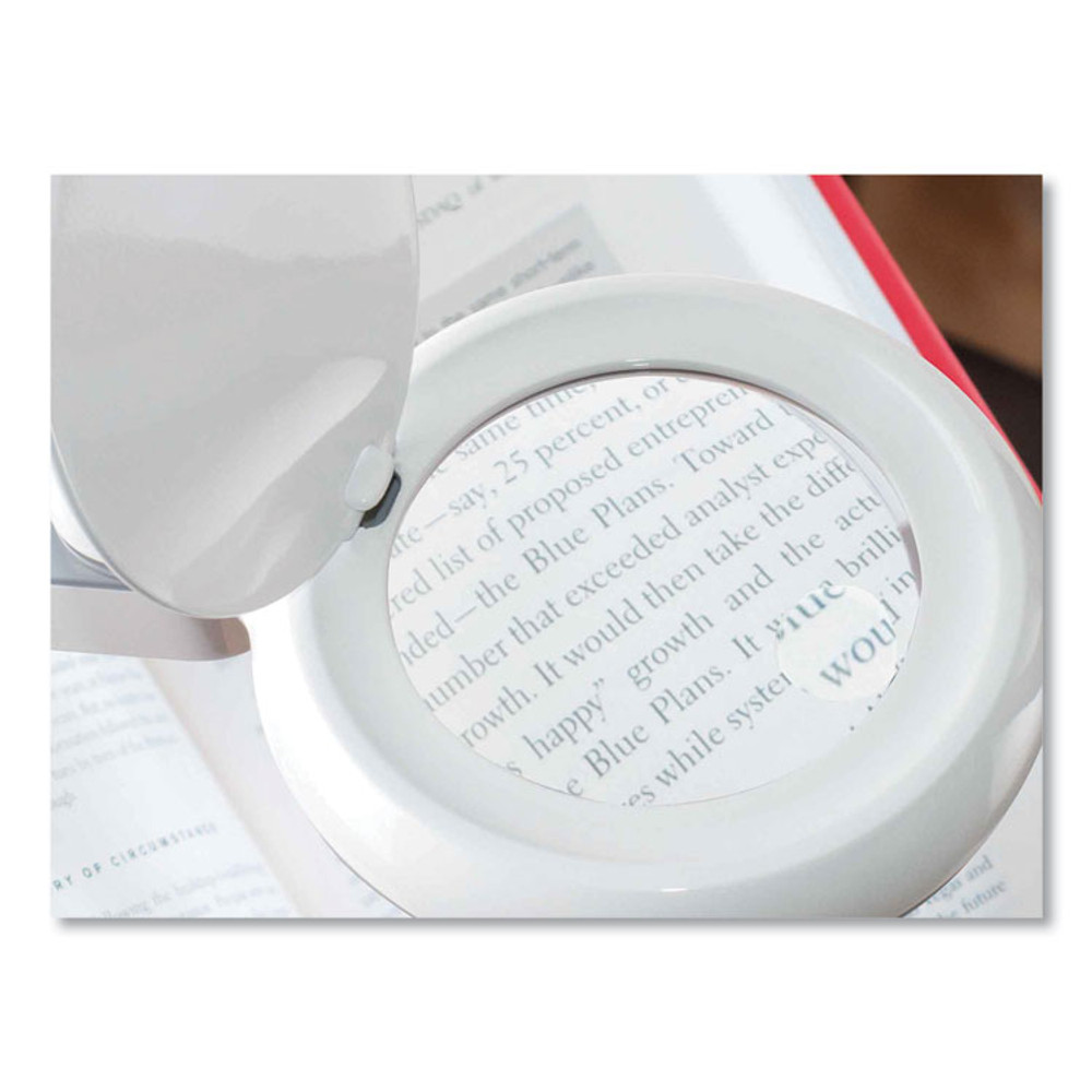 OTTLITE TECHNOLOGIES, INC G97WGCFFP Space-Saving LED Magnifier Desk Lamp, 14" High, White