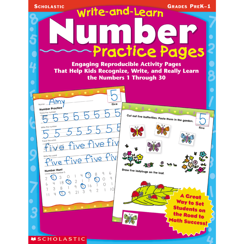 Teach children how to write and recognize the numbers 1-30  Independent reproducibles include cut-and-paste counters, tracing and writing activities and more.  A great way to help young children lay the foundation for math success.  Ideal for grades Pre-K through 1.