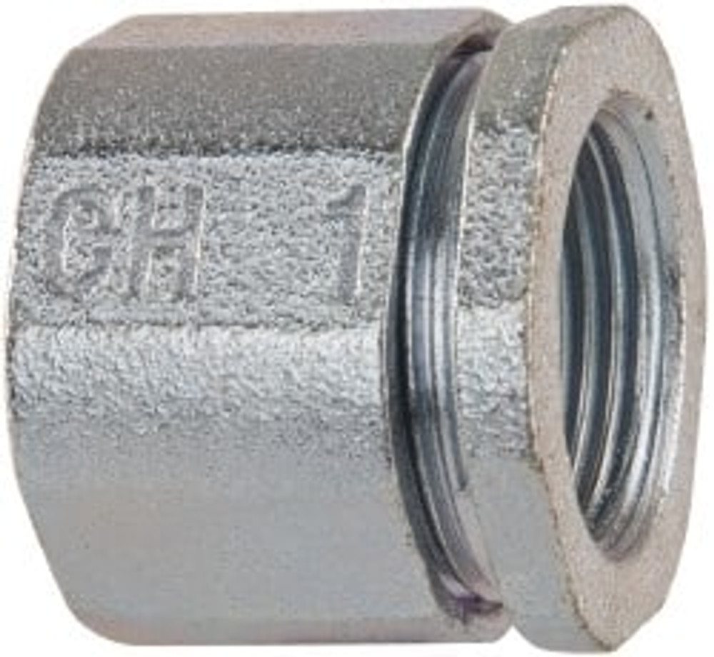 Cooper Crouse-Hinds 192 Conduit Coupling: For Rigid & Intermediate (IMC), Malleable Iron, 1" Trade Size