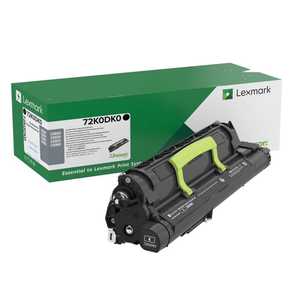 Updates printer memory to protect against counterfeit cartridges  Also works in CX825dtfe, CX860dte, CS820dte and more  Long-life system reliability  Excellent print quality page after page  Compatible with Lexmark CX820dtfe  Yields up to 300,000 pages.  Designed for use with Lexmark Unison toner.  Part of the Lexmark Cartridge Return Program.  Recycling solution - designed to encourage recycling, helping you divert materials from landfill.