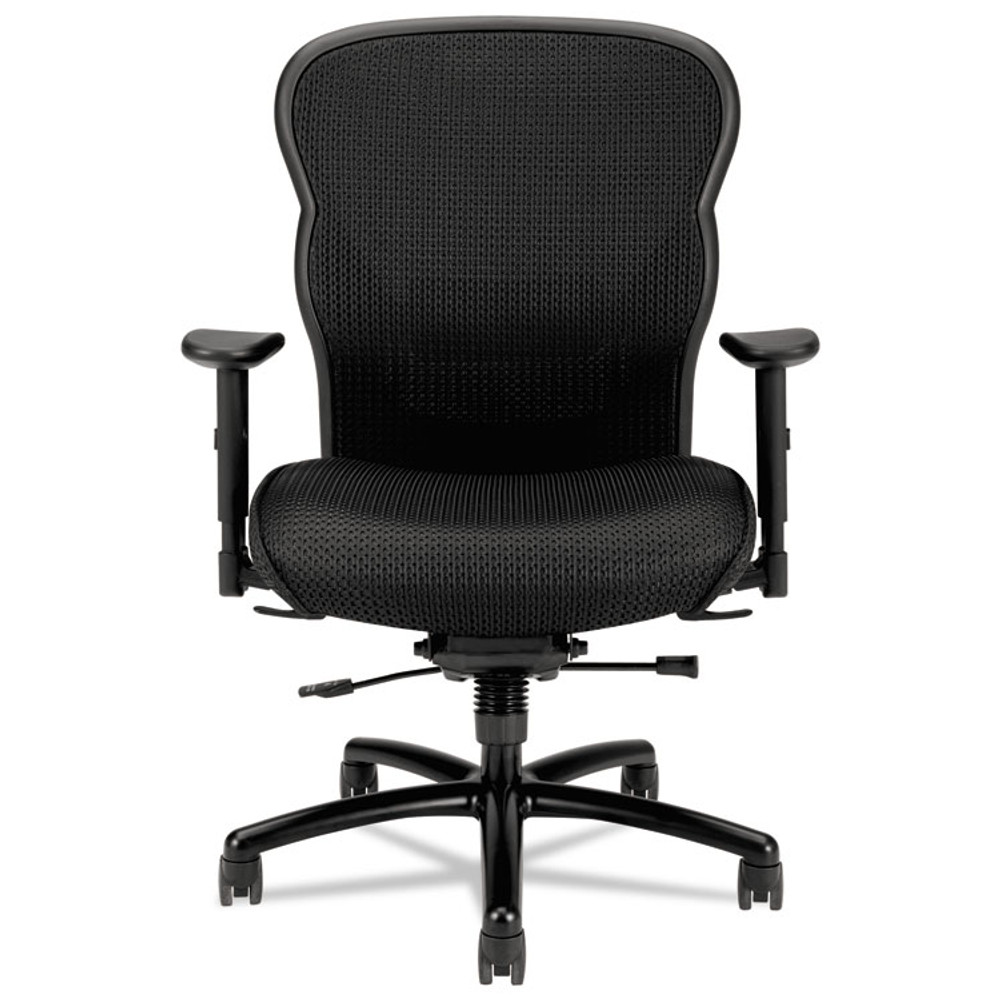 HON COMPANY VL705VM10 Wave Mesh Big and Tall Chair, Supports Up to 450 lb, 19.25" to 22.25" Seat Height, Black