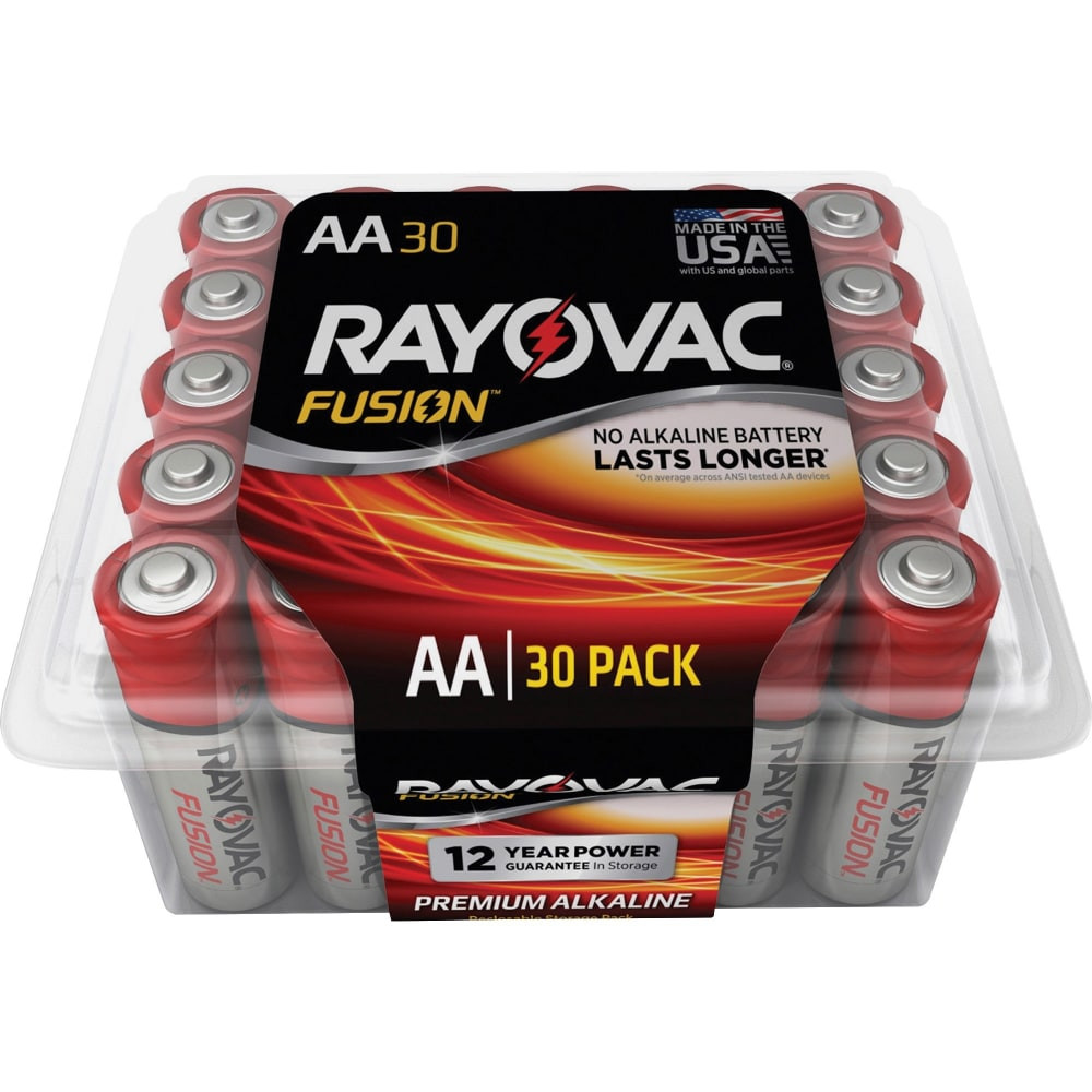 <p>Fusion AA batteries excel in today's most power-hungry devices, including digital cameras, high-powered toys and grooming devices. Pro Pack contains 30 advanced alkaline batteries. Energy-dense formula provides more power. Slim Seal technology maximizes internal battery capacity. Increased anode density improves discharge efficiency. Improved cathode formulation enhances electrical conductivity. Mercury-free, advanced alkaline batteries stay fresh in storage for 10 years.</p>