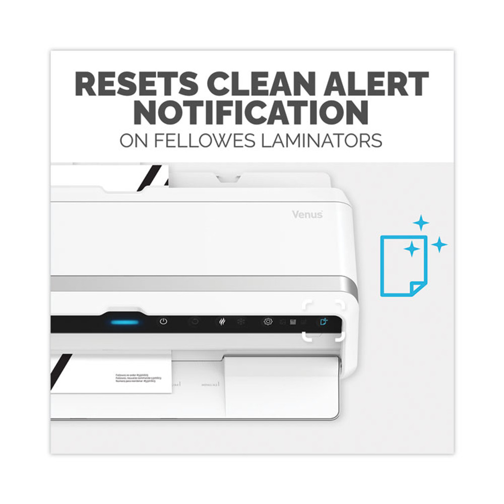 FELLOWES MFG. CO. 5320603 Laminator Cleaning Sheets, 3 to 10 mil, 8.5" x 11", White, 10/Pack
