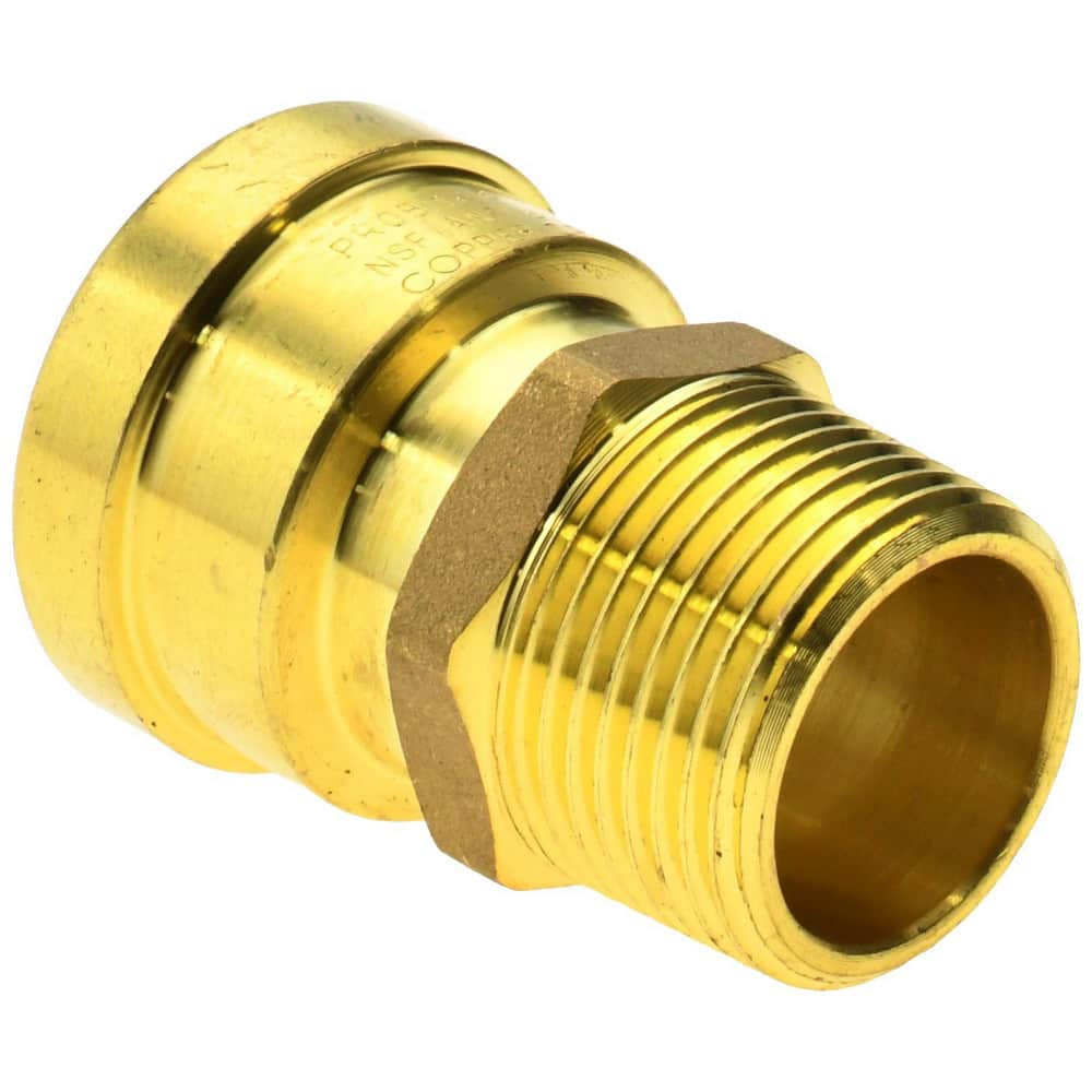 Value Collection 6630-104 Push-To-Connect Tube to Male & Tube to Male NPT Tube Fitting: 3/4" Thread, 3/4" OD