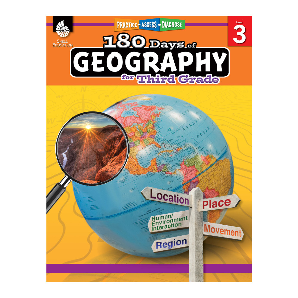 Understanding the world around them can help students develop important critical thinking skills. This 7-book set includes lessons that build and expand geographical knowledge, so kids can start to become more connected with the world.  Increase confidence in geography skills with fun and engaging daily activities.  Daily activities help students improve geographic background knowledge, critical-thinking and reasoning skills, spatial skills, and abilities in answering evidence-based questions.  7-book set includes 180 days of lessons that allow students to understand more about how geography affects them and the world around them.  These easy-to-use workbooks are great for use in the classroom or at home.  Designed for students in grade 3.