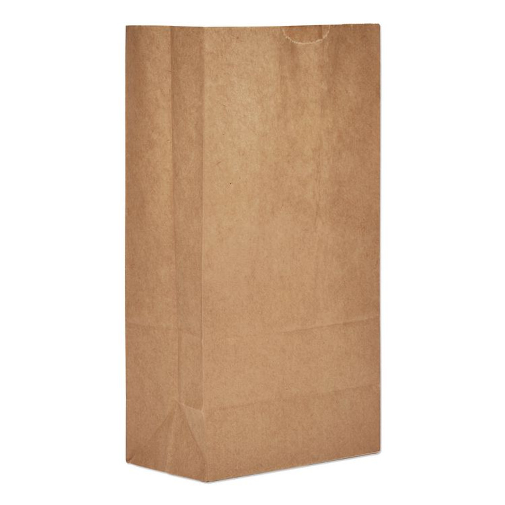 ROSS & WALLACE PAPER PRODUCTS, INC. GX5-500 Grocery Paper Bags, 5# Size, Extra-Heavy-Duty, 50# Basis Weight, 5.25" x 3.38" x 10.94", Kraft, 500/Bundle