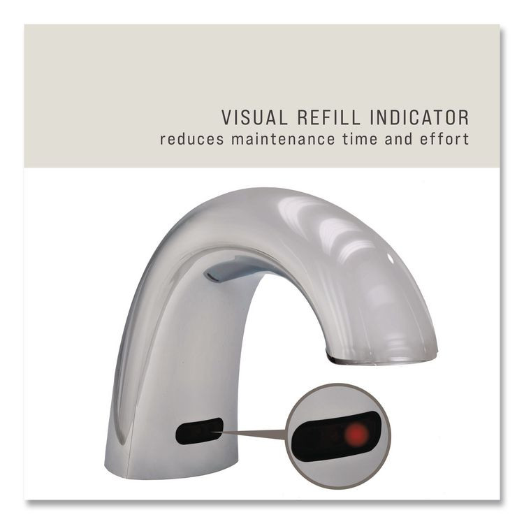 RUBBERMAID COMMERCIAL PROD. 1938171 One Shot Soap Dispenser - Touch Free, Foam, 800 mL/1,600 mL, 11 x 14 x 3.5, Chrome