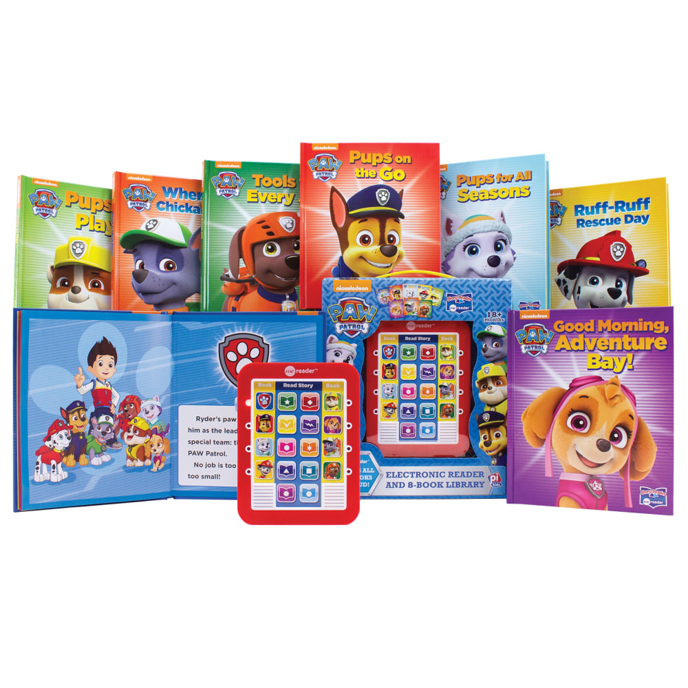 Encourage a love of reading in your students with help from a Kids Me Reader Box Set. Story sounds and expressive narration help to enhance comprehension in beginning readers as they follow along.  Includes 8 books and a Me Reader Module.  Module reads books aloud.  Follow along in the book for an independent reading experience that helps to build confidence in beginning readers.  Requires 3 AAA batteries (included).