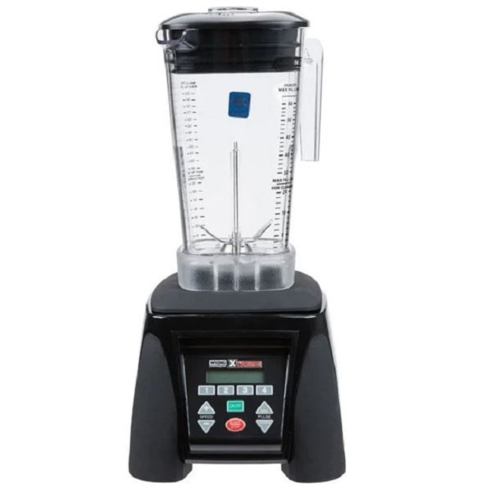 Make sure your guests get delicious drinks quickly with the Waring Xtreme 4-Speed Commercial Blender With Programmable Keypad. This blender offers 4 speeds, has a dependable motor and offers a programmable keypad to help employees make popular drinks in no time.  Motor offers up to 45,000 rpm to help you make purees, smoothies and more.  64 oz copolyester container makes plenty.  4 speed settings to help you work quickly.  Keypad can be programmed to make up to 4 types of drinks.  Backed by the manufacturers 1-year limited warranty.