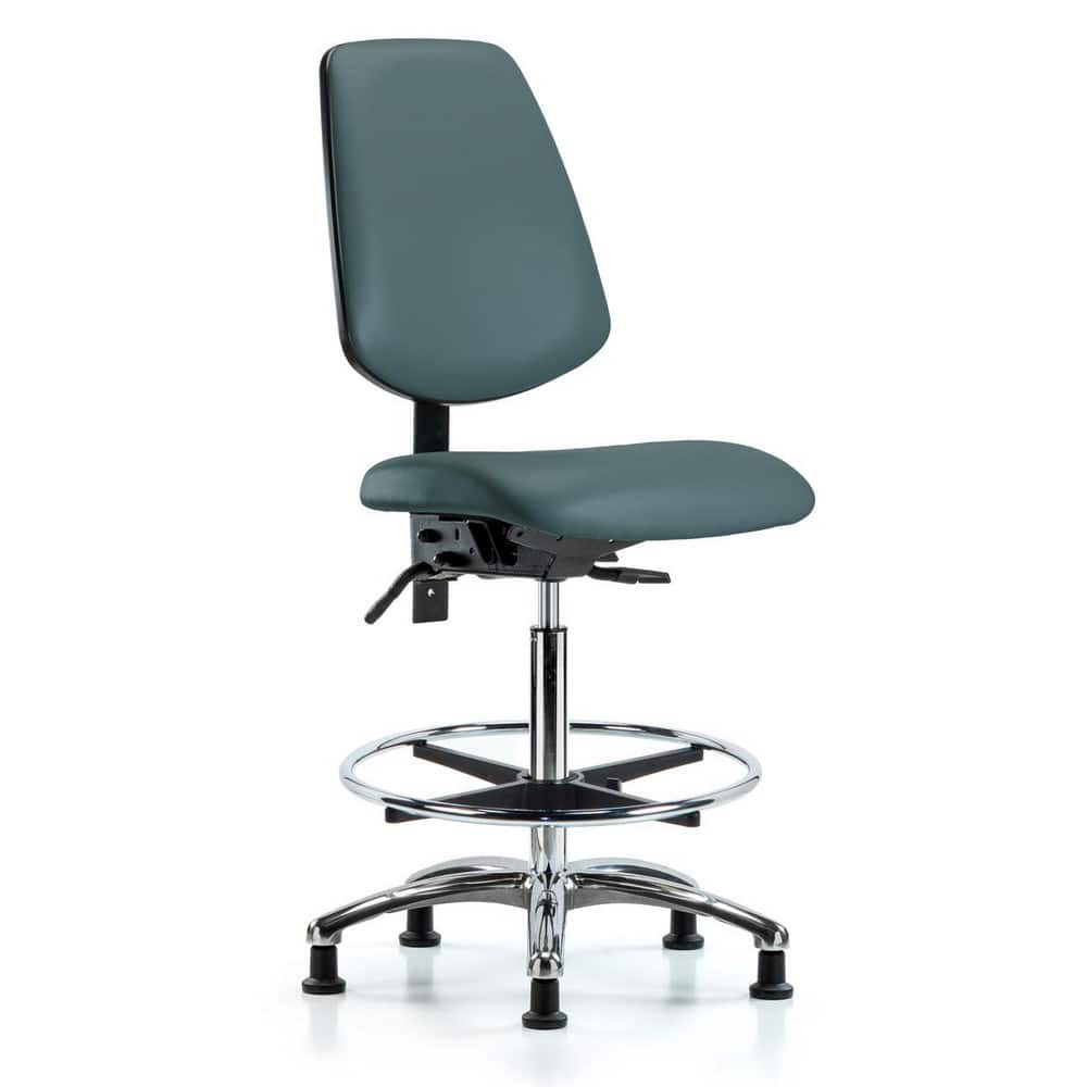 Blue Ridge Ergonomics MSC47026 Task Chair: Vinyl, Colonial Blue