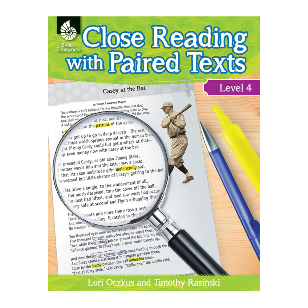 Help your students reach their academic goals and prepare for future learning with this close reading resource book. Twelve units cover language arts, science, social studies and mathematics and utilize hands-on activities to challenge young learners.  Close reading practice across language arts, science, social studies and math content areas helps build essential academic skills.  Includes 12 units to challenge and engage students. Units include paired fiction and nonfiction text passages, text-dependent questions, comparing and contrasting text and hands-on activities that complement weekly lessons.  A variety of teachers resources help monitor student progress. Differentiation and reciprocal teaching strategies and assessment options for each unit let teachers tailor instruction to student needs.  Meets Common Core standards.  For students in grade 4.