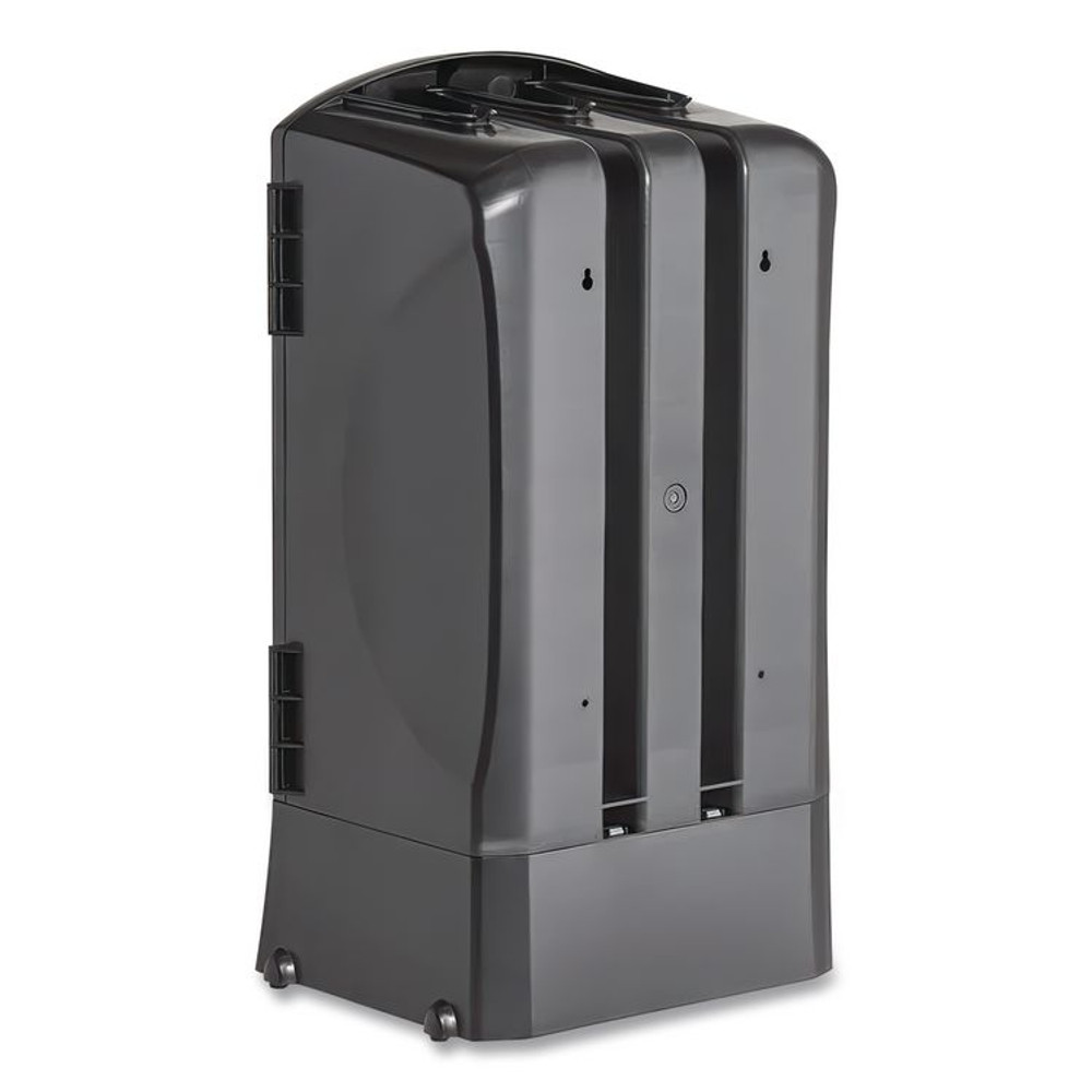 TEAM THREE GROUP WeGo 56102200 Trio Utensil Dispenser, Holds 100 Forks/100 Knives/100 Spoons, 13.39 x 15.75 x 23.62, Black