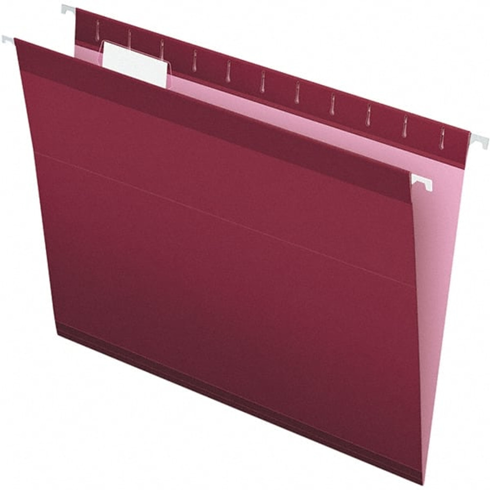 Pendaflex PFX415215BUR Hanging File Folder: Letter, Burgundy, 25/Pack