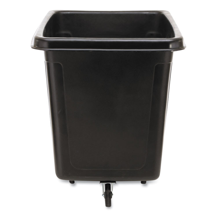 RUBBERMAID COMMERCIAL PROD. 4608 BLA Cube Truck, 59 gal, 300 lb Capacity, Plastic, Black