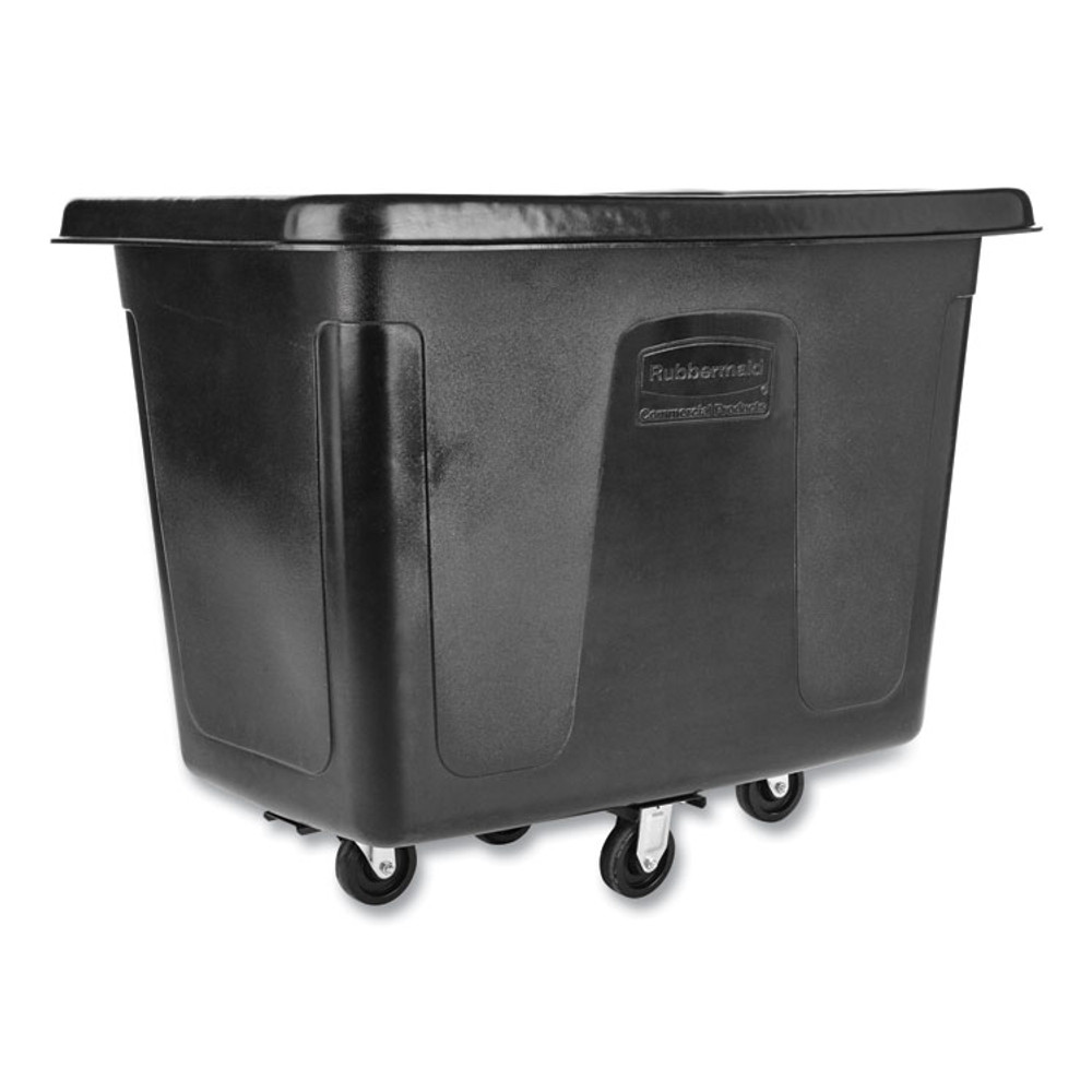 RUBBERMAID COMMERCIAL PROD. 4608 BLA Cube Truck, 59 gal, 300 lb Capacity, Plastic, Black