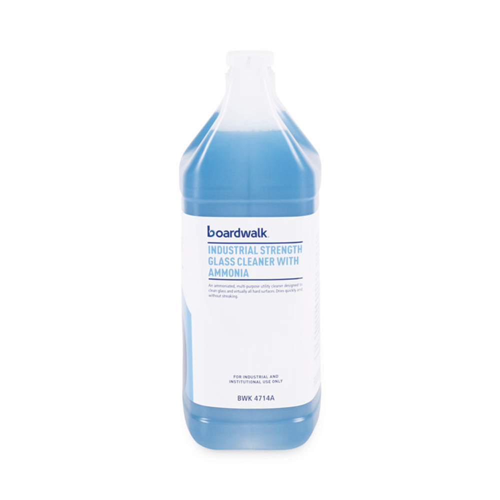 BOARDWALK 4714A Industrial Strength Glass Cleaner with Ammonia, 1 gal Bottle, 4/Carton