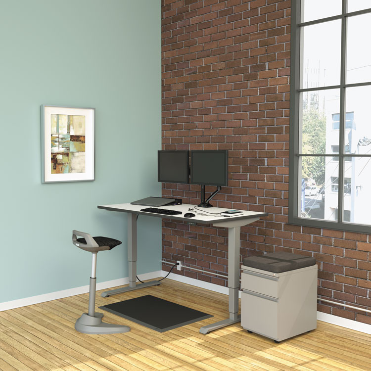 ALERA HT3SAG Alera AdaptivErgo Sit-Stand 3-Stage Electric Height-Adjustable Table Base w/Memory Control, 48.06 x 24.35 x 25 to 50.7, Gray