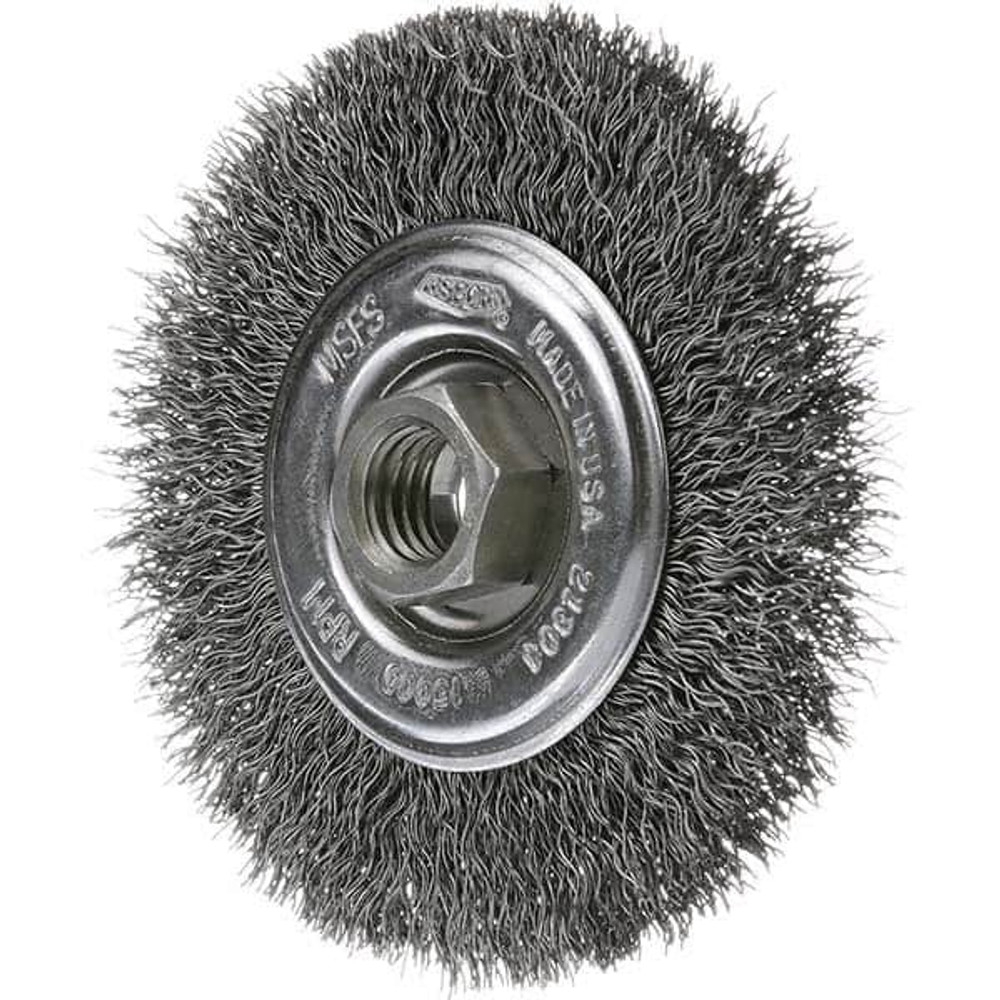 Osborn 0002130200 Wheel Brush: 4" Wheel Dia, Crimped