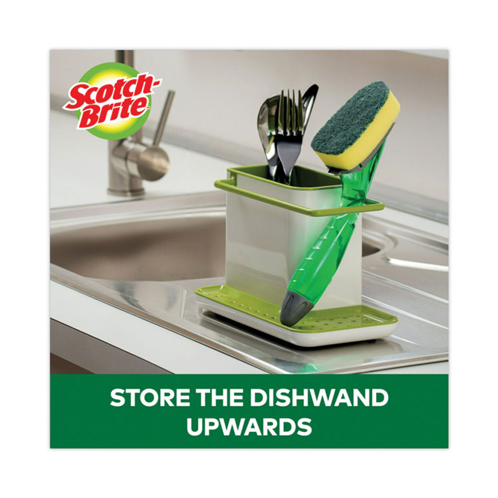 3M/COMMERCIAL TAPE DIV. Scotch-Brite® 481-7-RSC Soap-Dispensing Dishwand Sponge Refills, 2.9 x 2.2, Green, 2/Pack