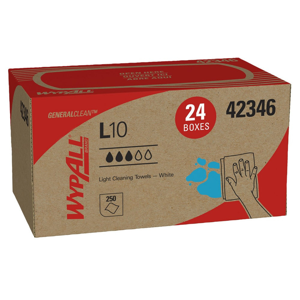 WypAll 42346  L10 Disposable Towels (42346), Limited Use/Lightweight, 1-ply, Pop-Up Box, White