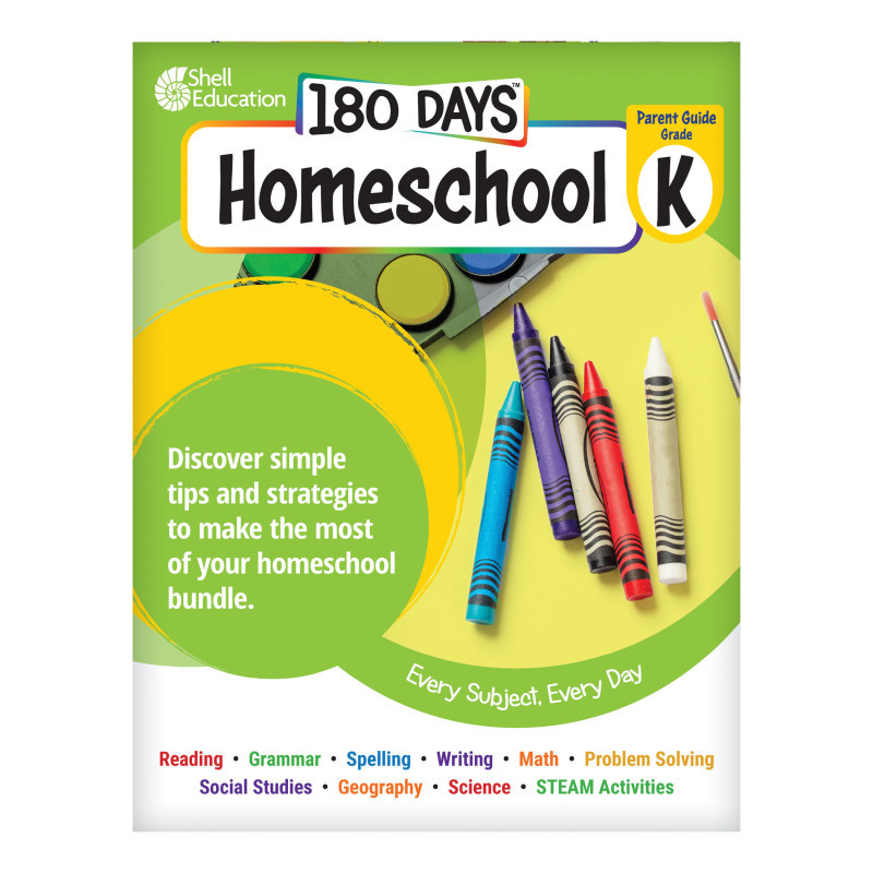 SHELL EDUCATION Shell Education 180 Days™: Homeschool Kindergarten Set