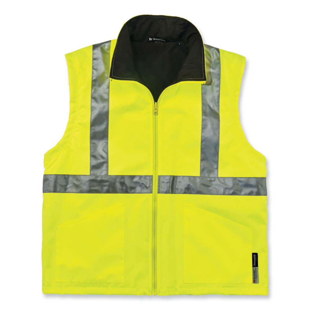 TENACIOUS HOLDINGS, INC. ergodyne® 24386 GloWear 8385 Class 3 Hi-Vis 4-in-1 Jacket, 2X-Large, Lime