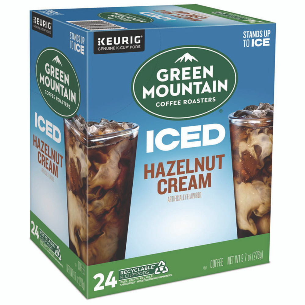 KEURIG DR PEPPER Green Mountain Coffee® 9029 Hazelnut Cream Brew Over Ice Coffee K-Cups, 24/Box