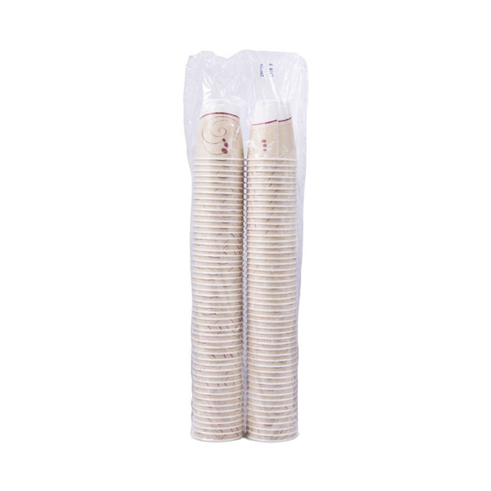 DART X8-J8002 Trophy Plus Dual Temperature Insulated Cups in Symphony Design, 8 oz, Foam, Beige, 1,000/Carton