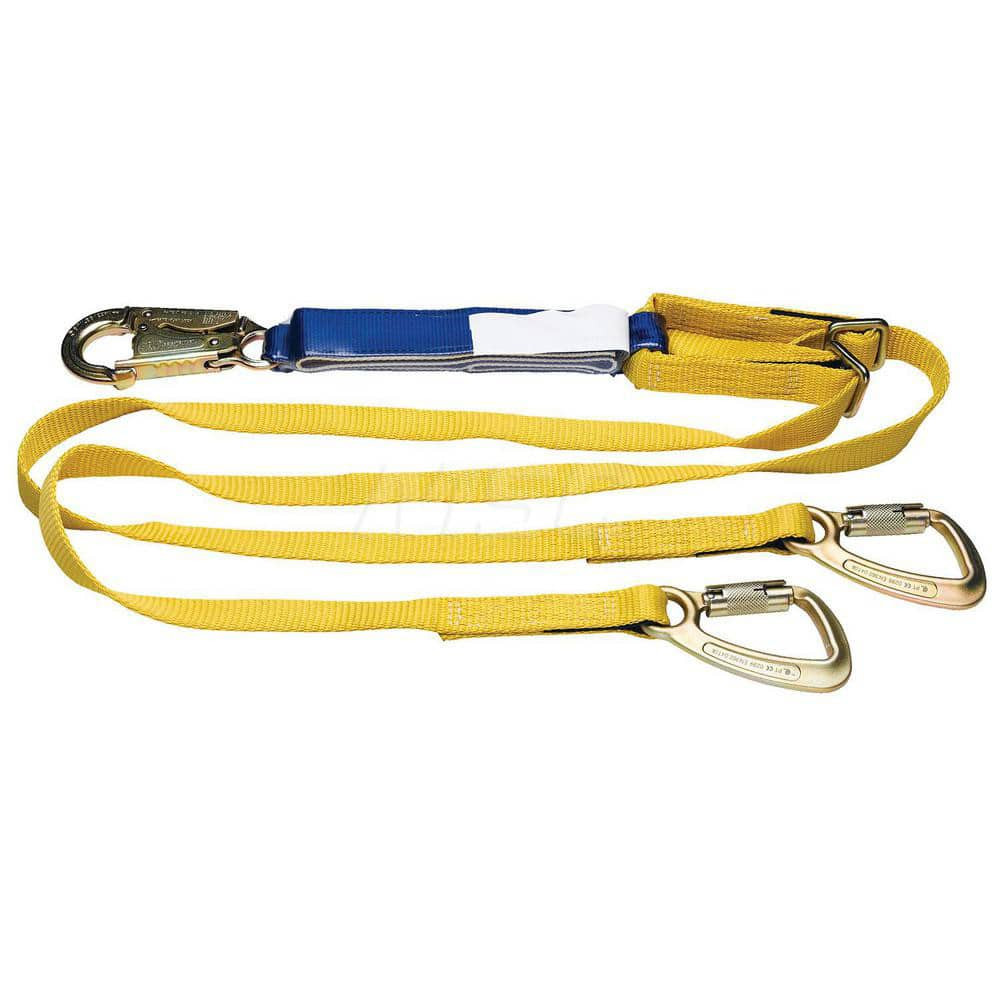 Werner C411302 Lanyards & Lifelines; Load Capacity: 5000lb ; Construction Type: Webbing ; Harness Type: Ladder Climbing ; Lanyard End Connection: Snap Hook ; Anchorage End Connection: Carabiner ; Length Ft.: 6.00