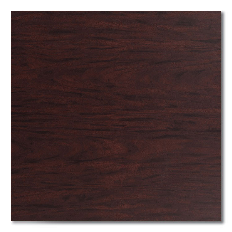 NATIONAL PUBLIC SEATING NPS® CG13636XD1MY Cafe Table, 36" Diameter x 30h, Round Top/X-Base, Mahogany Top, Gray Base