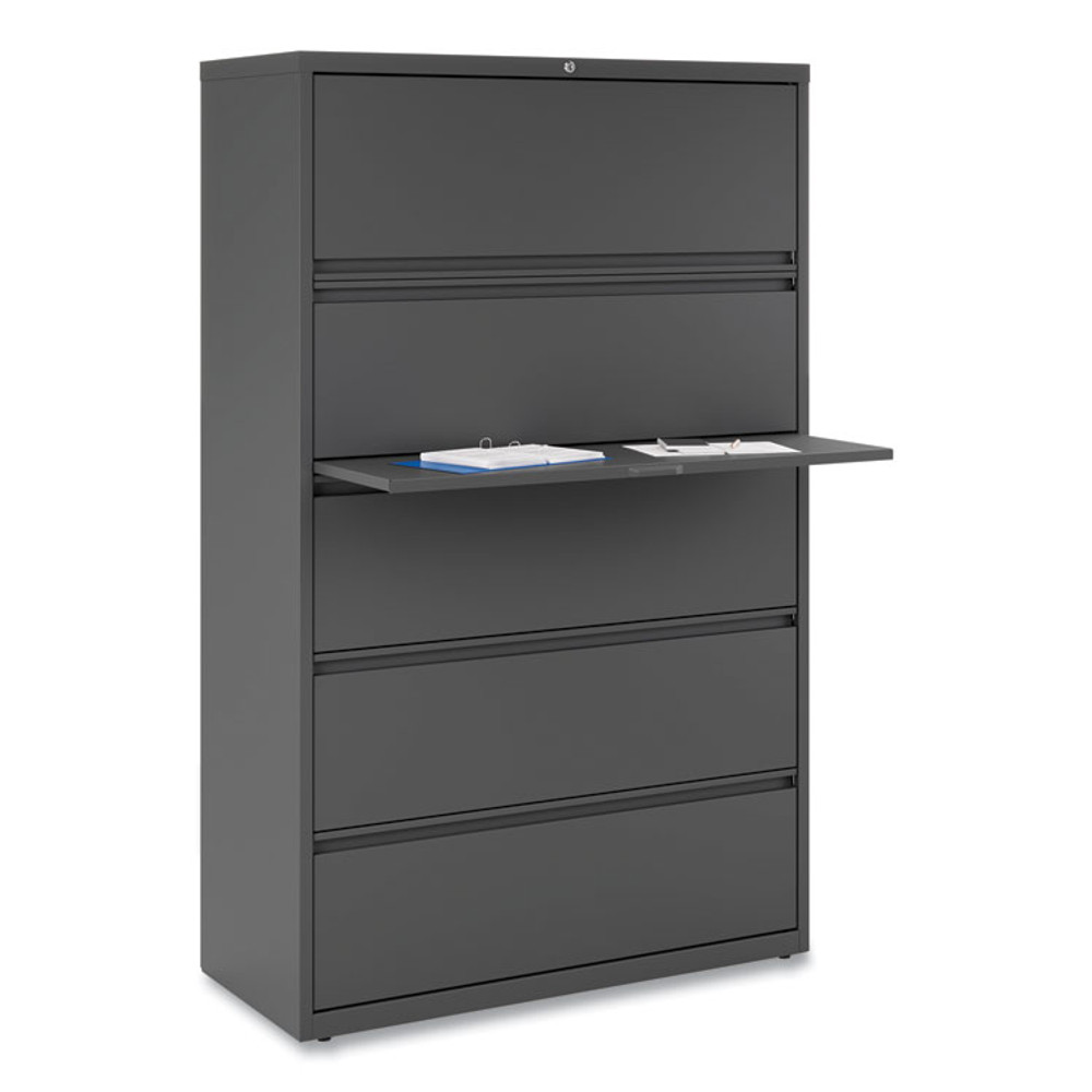 ALERA HLF4267CC Lateral File, 5 Legal/Letter/A4/A5-Size File Drawers, Charcoal, 42" x 18.63" x 67.63"