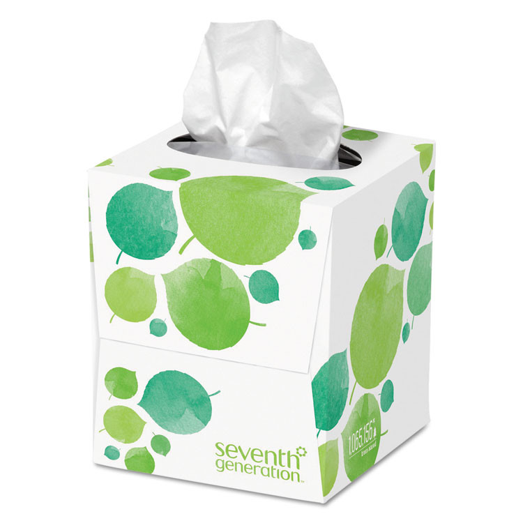 SEVENTH GENERATION 13719EA 100% Recycled Facial Tissue, 2-Ply, White, 85 Sheets/Box