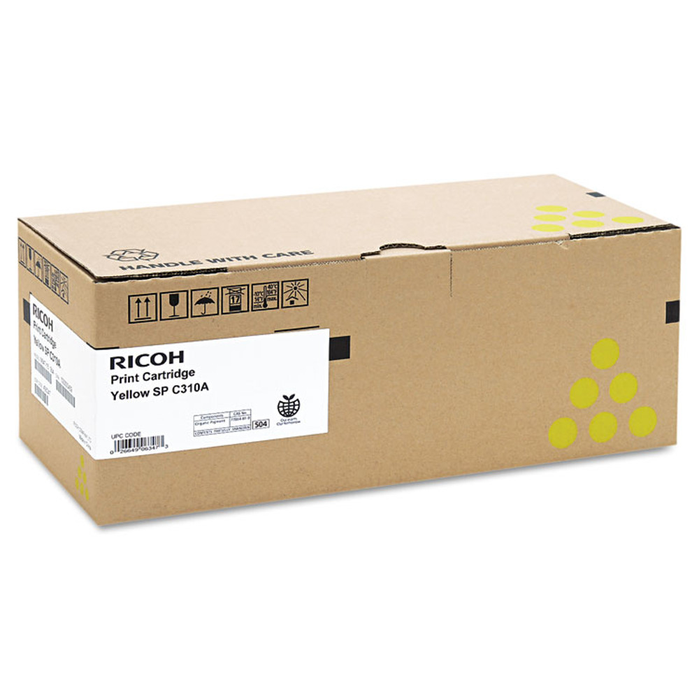 RICOH CORP. 406347 406347 Toner, 2,500 Page-Yield, Yellow