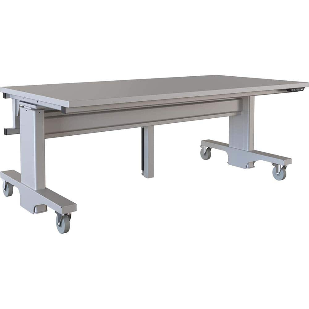BOSTONtec PB3672-FE-3M Mobile Work Benches; Bench Type: Electric Height Adjustable Workstation ; Depth (Inch): 36 ; Leg Style: Adjustable Height; C-Leg (Cantilever); Motor Height Adjustment ; Load Capacity (Lb. - 3 Decimals): 500.000 ; Height (Inch):