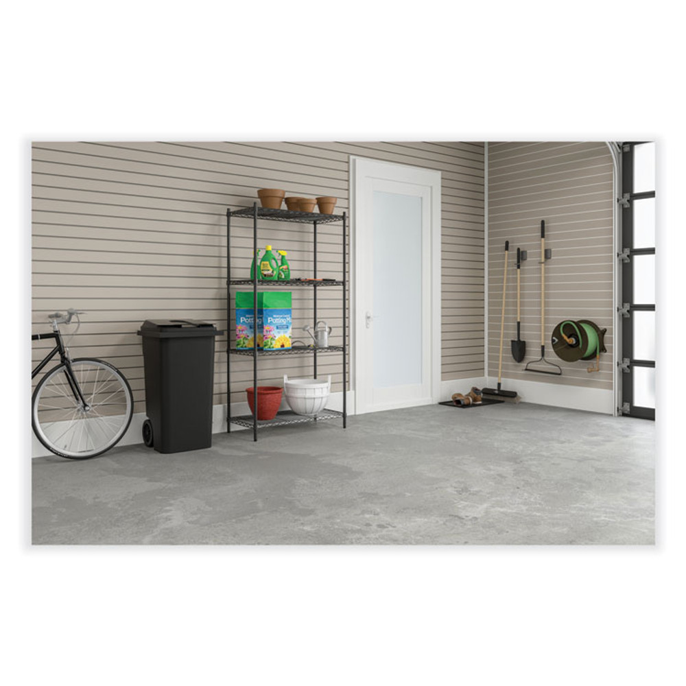 SAFCO PRODUCTS 9926TN Plastic Step-On Receptacle, 32 gal, Metal, Tan