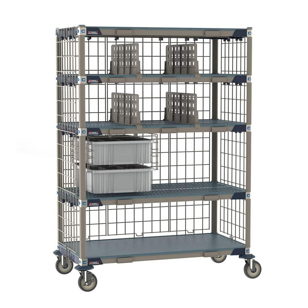 Metro ECP55DX3 Carts; Cart Type: Par Level Cart ; Wheel Diameter: 5in ; Color: Taupe; Blue ; Height (Decimal Inch): 67.312500 ; Length (Decimal Inch - 4 Decimals): 48.0000 ; Width (Decimal Inch - 4 Decimals): 24.0000