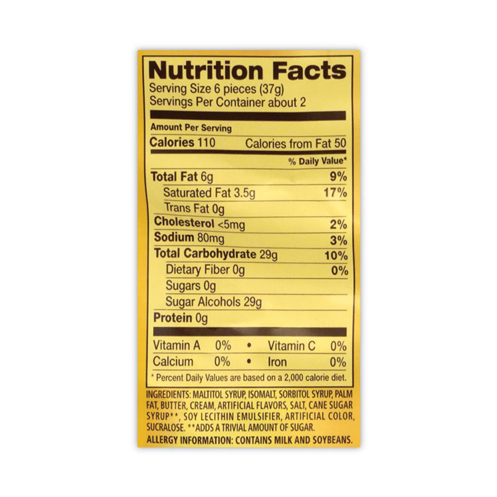 STORCK Werther's® Original® 30201006 Sugar Free Chewy Caramel Candy, 2.75 oz Bag, 3/Pack