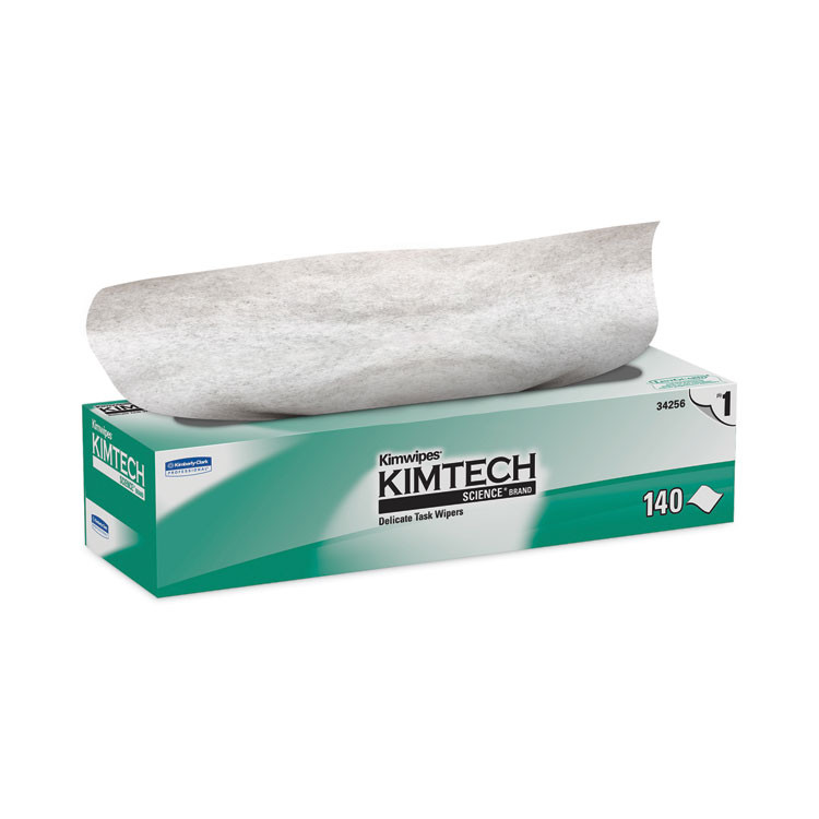KIMBERLY-CLARK PROFESSIONAL Kimtech™ 34256CT Kimwipes Delicate Task Wipers, 1-Ply, 14.7 x 16.6, Unscented, White, 144/Box, 15 Boxes/Carton