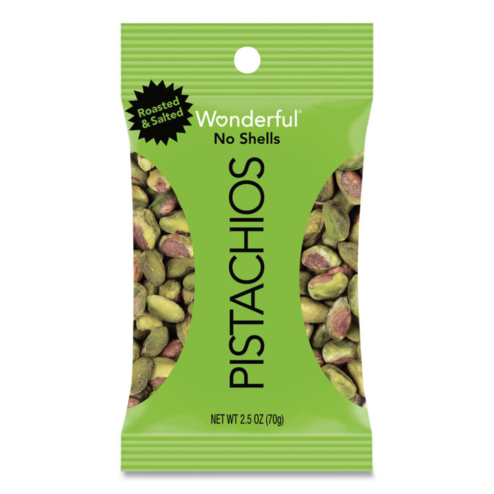 PARAMOUNT FARMS INC. 070146A25M Wonderful Pistachios, Dry Roasted and Salted, 2.5 oz, 8/Box