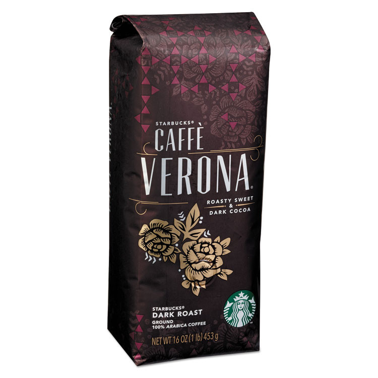 STARBUCKS COFFEE COMPANY 11018131 Coffee, Caffe Verona, Ground, 1lb Bag