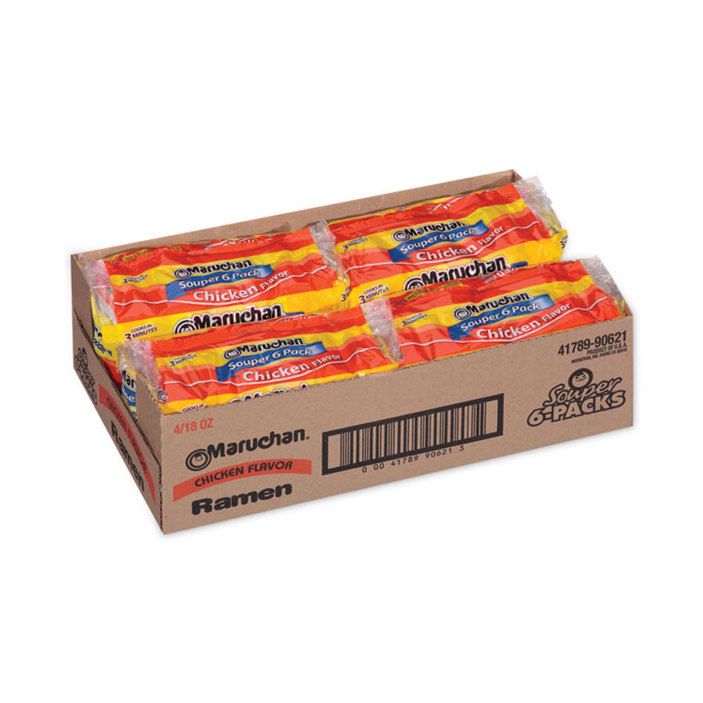 TOYO SUISAN Maruchan® 30700038 Ramen Noodle Soup Chicken Flavor Souper, 3 oz, 6/Package, 4 Packages/Pack