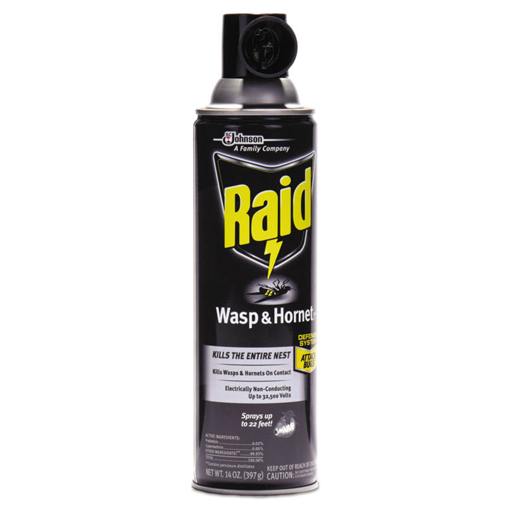 SC JOHNSON Raid® 668006EA Wasp and Hornet Killer, 14 oz Aerosol Spray