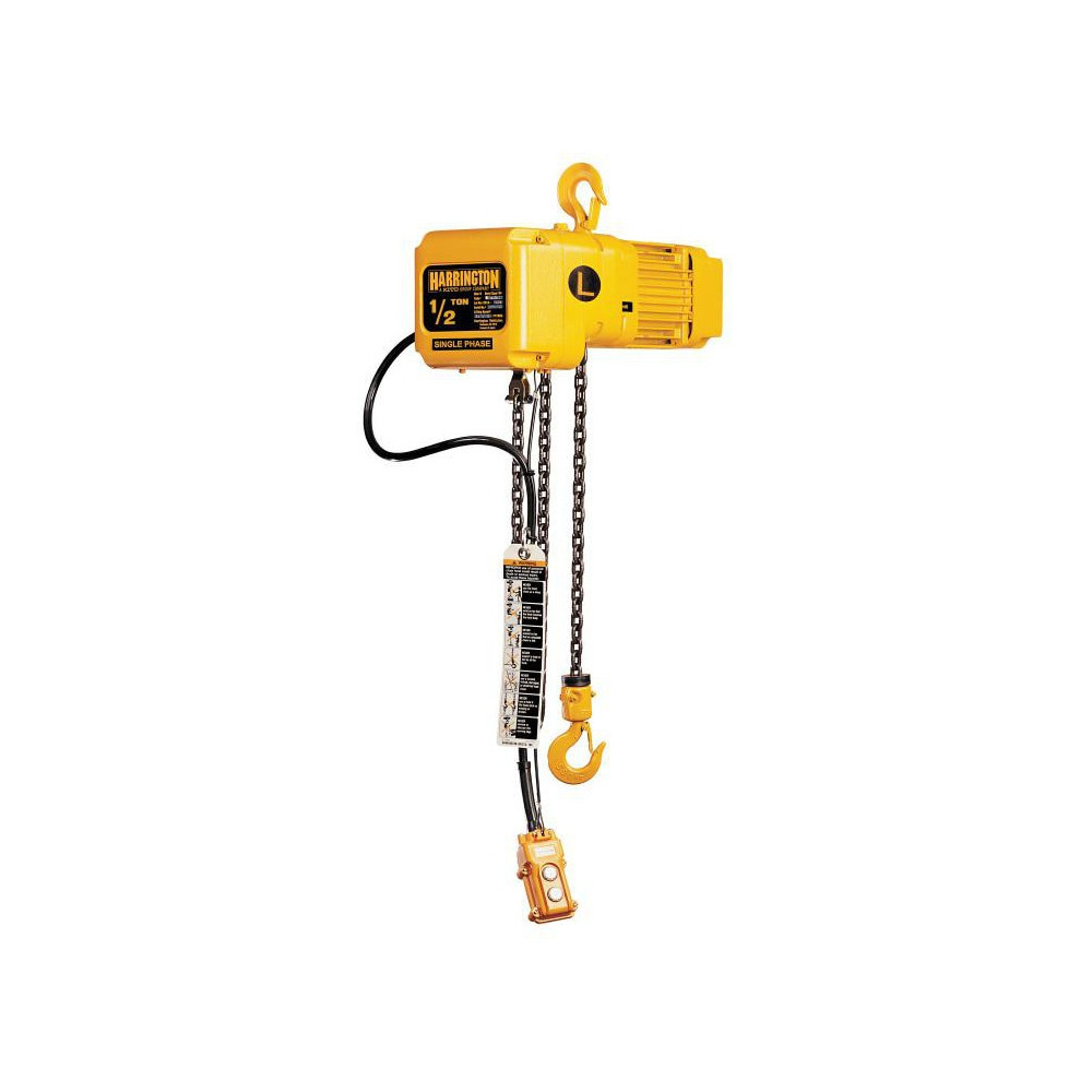 Harrington Hoist SNER010L-15 Electric Chain Hoist: 1 Ton Working Load Limit