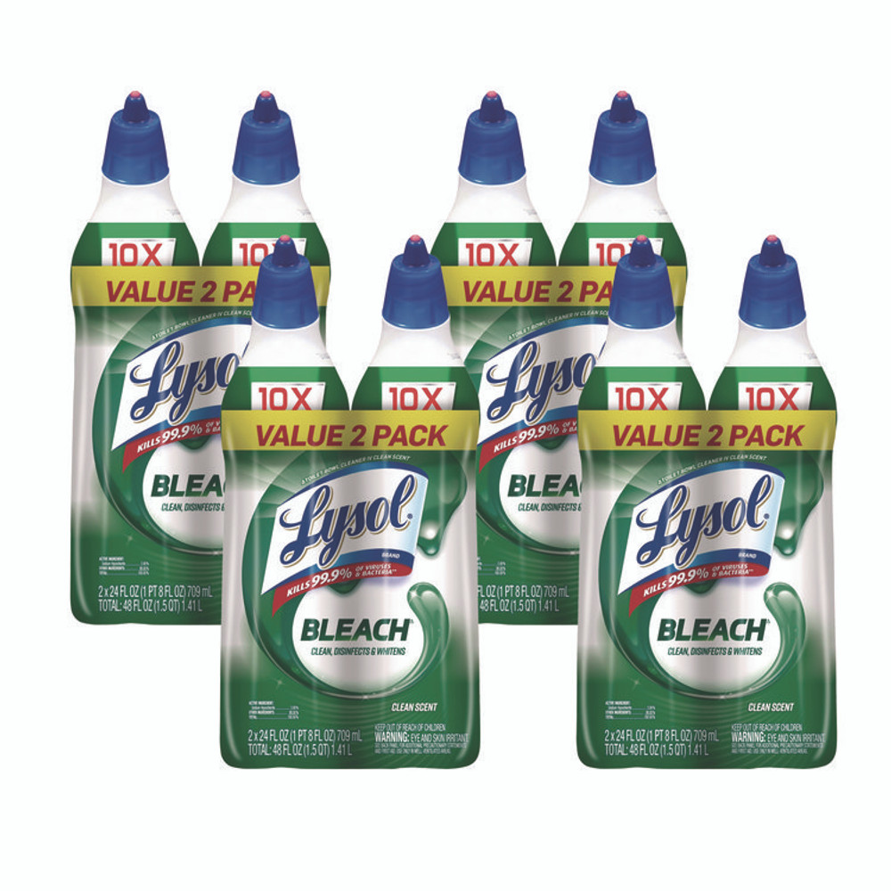 RECKITT BENCKISER LYSOL® Brand 96085 Disinfectant Toilet Bowl Cleaner with Bleach, 24 oz, 8/Carton